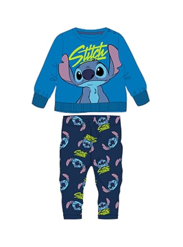 Disney 2 Teiliges Set Pullover + Hose Babys (3 bis 23 Monate) Lilo & Stitch Weich süß warm Sweatshirt + Jogger Mädchen Jungen Modell Gemischtem Aufdruck DIS LIS 5112C522-S1-12M von Disney