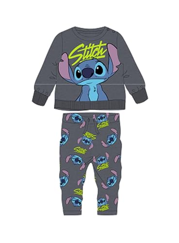 Disney 2 Teiliges Set Pullover + Hose Babys (3 bis 23 Monate) Lilo & Stitch Weich süß warm Sweatshirt + Jogger Mädchen Jungen Modell Gemischtem Aufdruck DIS LIS 5112C522-S2-18M von Disney