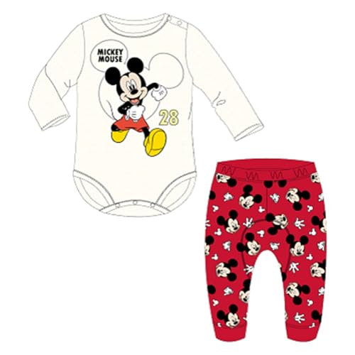 Disney 2 Teiliges Set Pullover + Hose Babys (3 bis 23 Monate) Mickey Weich süß warm Sweatshirt + Jogger Mädchen Jungen Modell Gemischtem Aufdruck DIS BMB 5112A833-S1-18M von Disney