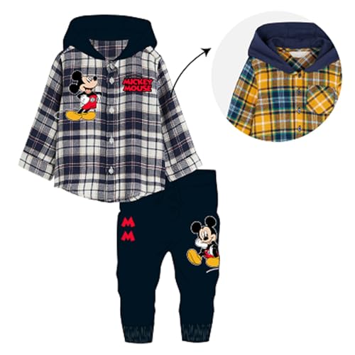 Disney 2 Teiliges Set Pullover + Hose Babys (3 bis 23 Monate) Mickey Weich süß warm Sweatshirt + Jogger Mädchen Jungen Modell Gemischtem Aufdruck DIS MFB 5112C428-S1-6M von Disney