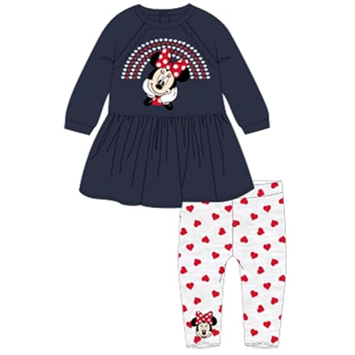 Disney 2 Teiliges Set Pullover + Hose Babys (3 bis 23 Monate) Minnie Weich süß warm Sweatshirt + Jogger Mädchen Jungen Modell Gemischtem Aufdruck DIS MF 5112A691-S1-12M von Disney