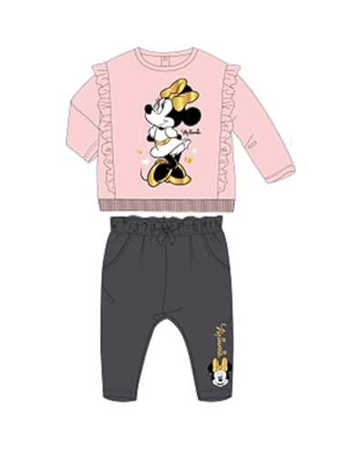 Disney 2 Teiliges Set Pullover + Hose Babys (3 bis 23 Monate) Minnie Weich süß warm Sweatshirt + Jogger Mädchen Jungen Modell Gemischtem Aufdruck DIS MF 5112B592-S1-12M von Disney