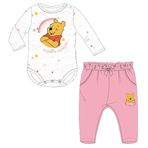 Disney 2 Teiliges Set Pullover + Hose Babys (3 bis 23 Monate) Winnie Weich süß warm Sweatshirt + Jogger Mädchen Jungen Modell Gemischtem Aufdruck DIS BP 5112A849-S2-23M von Disney