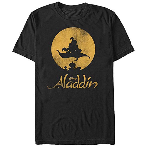 Disney Aladdin New World Classic Logo-T-Shirt für Herren mit Postergrafik, Schwarz, Größe XL von Disney