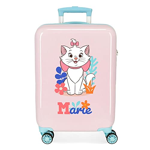 Disney Aristogatos Kabinentrolley, Rosa, 38 x 55 x 20 cm, Hartplastik, seitlicher Kombinationsverschluss, 34 l, 2 kg, 4 Räder von Disney