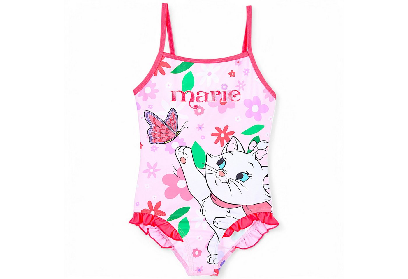 Disney Badeanzug Marie Mädchen Schwimmanzug mit Rüschen & Glitzer Gr. 98 - 116 cm Disney Badeanzug Marie Mädchen Schwimmanzug mit Rüschen & Glitzer Gr. 98 - 116 cm von Disney