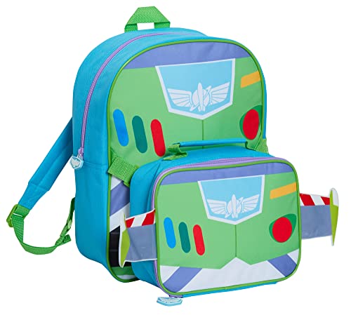 Disney Buzz Lightyear Rucksack mit Lunchtasche, Toy Story Space Ranger, passendes 2-teiliges Schulranzen-Set, blau, Einheitsgröße Disney Buzz Lightyear Rucksack mit Lunchtasche, Toy Story Space Ranger, passendes 2-teiliges Schulranzen-Set, blau, Einheitsgröße von Disney