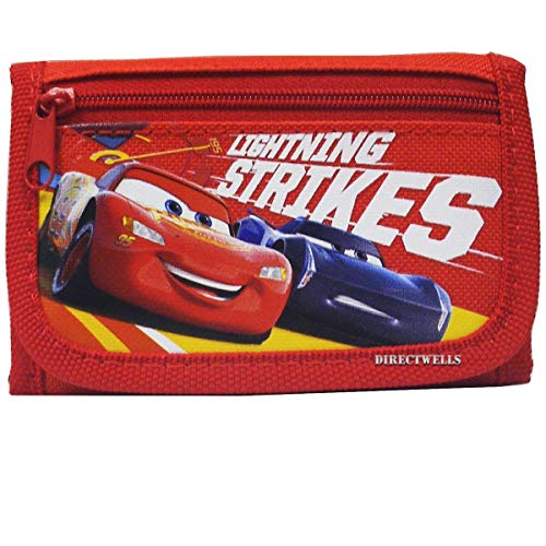 Disney Car Strikes Authentic Licensed Children Trifold Wallet (Red) von Disney