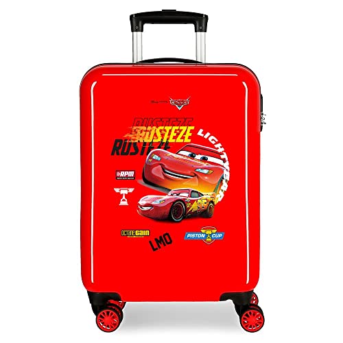 Disney Cars Rusteze Lightyear Kabinentrolley, rot, 38 x 55 x 20 cm, Hartplastik, seitlicher Kombinationsverschluss, 34 l, 2 kg, 4 Räder, Handgepäck von Disney