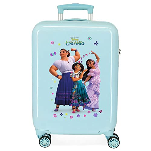 Disney Encanto Kabinentrolley, blau, 38 x 55 x 20 cm, starr, ABS-Kombinationsverschluss, seitlich, 34 l, 2 kg, 4 Räder von Disney