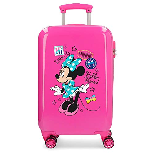 Disney Enjoy Minnie Kabinenkoffer Rosa 34x55x20 cms Hartschalen ABS Kombinationsschloss 34L 2,6Kgs 4 Doppelräder Handgepäck von Disney