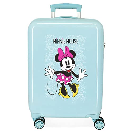 Disney Minnie Enjoy the Day Kabinenkoffer Grün 40x55x20 cms Hartschalen ABS Kombinationsschloss 34L 2,8Kgs 4 Doppelräder Handgepäck von Disney