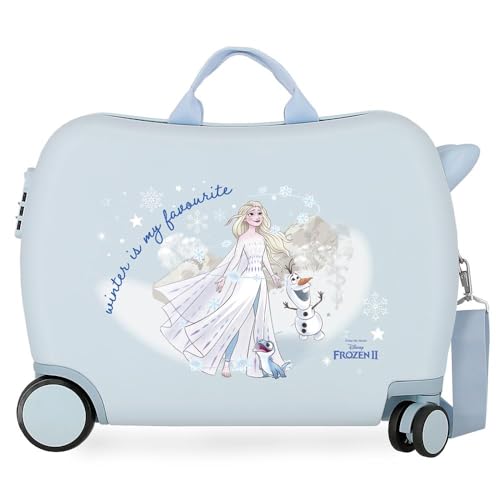 Disney Frozen Adventure Of My Mind Kinderkoffer, Blau, 50 x 38 x 20 cm, starrer ABS-Kombinationsverschluss seitlich, 38 l, 3 kg, 4 Räder, Handgepäck. von Disney