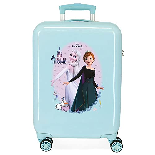 Disney Frozen Arendelle Is Home Kabinentrolley Blau 38 x 55 x 20 cm Hartschale ABS Kombinationsverschluss seitlich 34 l 2,66 kgs 4 Doppelrollen Handgepäck von Disney