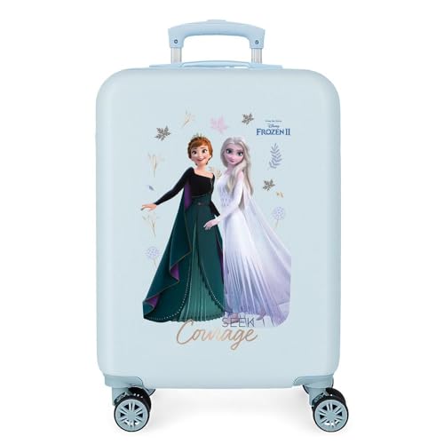 Disney Frozen Seek Courage Hand Luggage Blau 34x55x20 cm Starres ABS seitliches Zahlenschloss 32L 2,62 kgs 4 Doppelräder Handgepäck von Disney