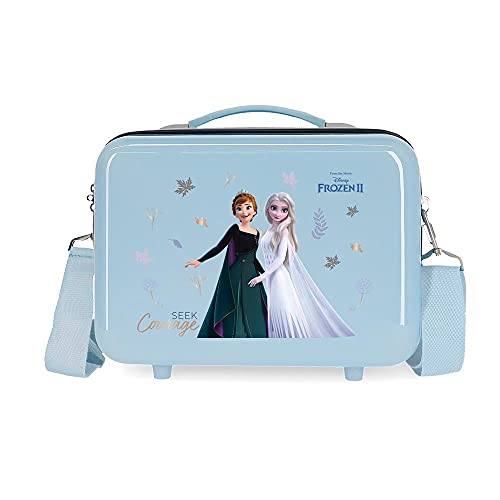 Disney Frozen Seek Courage Kulturbeutel, anpassbar, mit Umhängetasche, Blau, 29 x 21 x 15 cm, starr, ABS 9,14 l von Disney