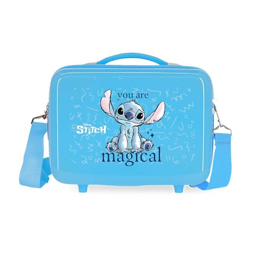 Disney Best of Stitch Kinderkoffer und Kulturbeutel, Verschiedene Größen, Lila, Blau, Pink, ABS, Magical, Talla única, Kosmetiktasche Disney Best of Stitch Kinderkoffer und Kulturbeutel, Verschiedene Größen, Lila, Blau, Pink, ABS, Magical, Talla única, Kosmetiktasche von Disney