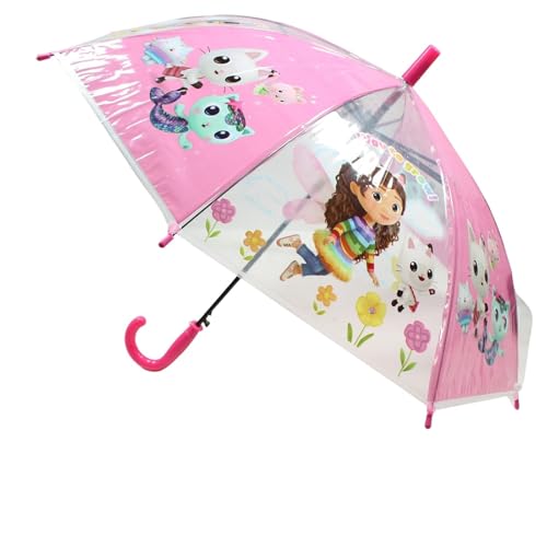 Disney GABBY Regenschirm, Unisex, Kinder, Erwachsene, Regen- und Windschutz, faltbar, langlebig, wasserdicht, Modell GB 5250026-PINK-485, Rosa, Taille unique jeune, Klassisch von Disney