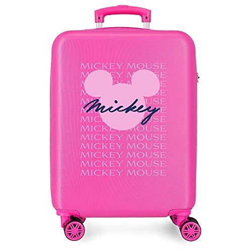 Disney Have A Good Time Mickey Signature Pinker Kabinenkoffer 38 x 55 x 20 cm, starres ABS, seitlicher Kombinationsverschluss, 35 l, 2 kg, 4 Doppelrollen, Handgepäck Disney Have A Good Time Mickey Signature Pinker Kabinenkoffer 38 x 55 x 20 cm, starres ABS, seitlicher Kombinationsverschluss, 35 l, 2 kg, 4 Doppelrollen, Handgepäck von Disney