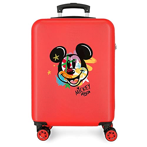 Disney Have a Good Time Mickey Street Spray Cabin-Koffer, Rot, 38 x 55 x 20 cm, starres ABS, seitliches Zahlenschloss, 35 l, 2 kg, 4 Doppelrollen, Handgepäck Disney Have a Good Time Mickey Street Spray Cabin-Koffer, Rot, 38 x 55 x 20 cm, starres ABS, seitliches Zahlenschloss, 35 l, 2 kg, 4 Doppelrollen, Handgepäck von Disney