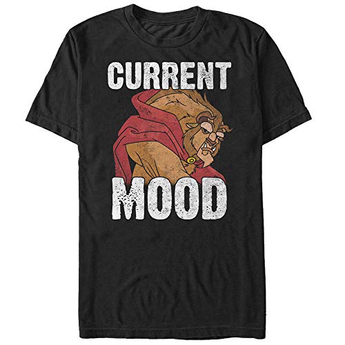 Disney Herren Beauty And The Beast Current Mood Graphic T-shirt, Schwarz, XXL von Disney