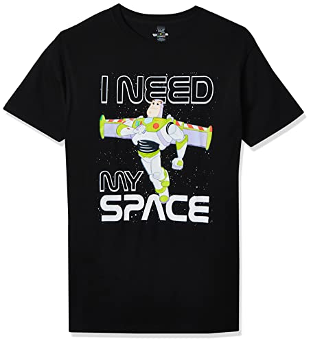 Disney Herren Toy Story Buzz I Need My Space Graphic T-shirt, Schwarz, L von Disney
