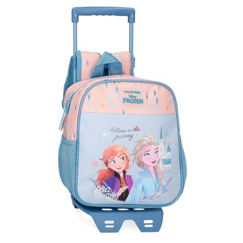 Disney Joumma Bags, Frozen Believe in The Journey, Kinderrucksack, Schulrucksack, aus Polyester, breite und verstellbare Träger, mehrere Taschen und Fächer., blau, Rucksack 24 + Trolley Disney Joumma Bags, Frozen Believe in The Journey, Kinderrucksack, Schulrucksack, aus Polyester, breite und verstellbare Träger, mehrere Taschen und Fächer., blau, Rucksack 24 + Trolley von Disney
