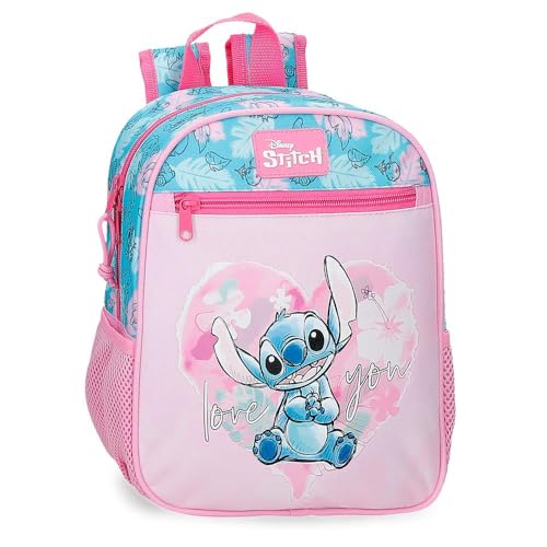 Disney Joumma Heart Stitch Schulrucksack, Rosa, 23 x 28 x 10 cm, Polyester, 6,44 l, Rosa, Talla única, Schulrucksack Disney Joumma Heart Stitch Schulrucksack, Rosa, 23 x 28 x 10 cm, Polyester, 6,44 l, Rosa, Talla única, Schulrucksack von Disney
