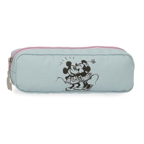 Joumma Disney Kisses M&M Federmäppchen, Blau, 22 x 7 x 3 cm, Polyester, blau, Etui von Disney