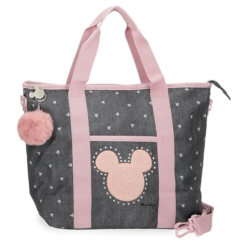 Joumma Disney Mickey Studs Laptoptasche, Schwarz, 45,5 x 32 x 16,5 cm, Polyester, Schwarz, Laptoptasche von Disney