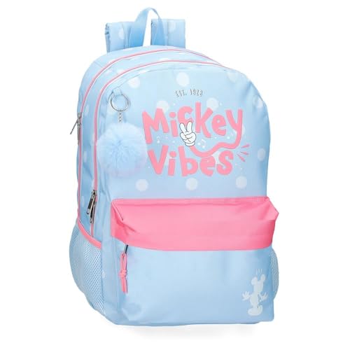Disney Joumma Mickey Vibes Rucksack mit Doppelfach, anpassbar an Trolley, tragbar, 31 x 44 x 15 cm, Polyester, 24,68 l, blau, Talla única, Rucksack mit Doppelfach, anpassbar an Trolley Disney Joumma Mickey Vibes Rucksack mit Doppelfach, anpassbar an Trolley, tragbar, 31 x 44 x 15 cm, Polyester, 24,68 l, blau, Talla única, Rucksack mit Doppelfach, anpassbar an Trolley von Disney