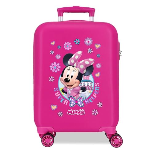 Disney Joumma Minnie-Helper-Kabinenkoffer, Kinderkoffer, aus ABS, einem robusten Material, Vier multidirektionale Doppelrollen, seitlicher Kombinationsverschluss, Rosa, Koffer 50 Disney Joumma Minnie-Helper-Kabinenkoffer, Kinderkoffer, aus ABS, einem robusten Material, Vier multidirektionale Doppelrollen, seitlicher Kombinationsverschluss, Rosa, Koffer 50 von Disney