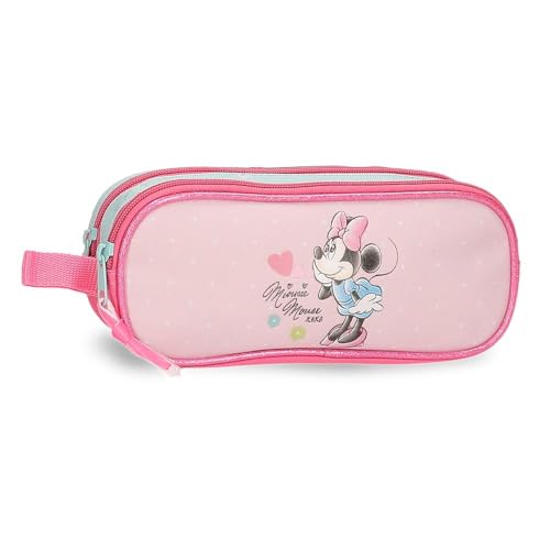 Disney Joumma Bags, Minnie-Imagine, Federmäppchen für Kinder, aus Polyester., Rosa, Dreifach Federmäppchen von Disney