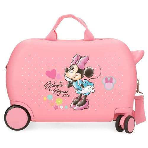 Disney Joumma Bags, Minnie Imagine, Kabinenkoffer, Kinderkoffer, aus ABS, einem Material, Vier multidirektionale Doppelrollen, seitlicher Kombinationsverschluss., Rosa, kinderkoffer von Disney