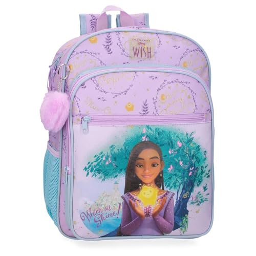 Disney Joumma Watch us Shine Schulrucksack, Rosa, 30 x 38 x 12 cm, Polyester, 13,68 l, Rosa, Schulrucksack von Disney