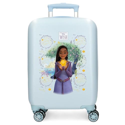 Disney Joumma Wish Watch us Shine, Kabinenkoffer, blau, 33 x 50 x 20 cm, starr, ABS, seitlicher Kombinationsverschluss, 28,4 l, 2 kg, 4 Doppelräder, Gepäck, Hand, blau, Kabinenkoffer Disney Joumma Wish Watch us Shine, Kabinenkoffer, blau, 33 x 50 x 20 cm, starr, ABS, seitlicher Kombinationsverschluss, 28,4 l, 2 kg, 4 Doppelräder, Gepäck, Hand, blau, Kabinenkoffer von Disney