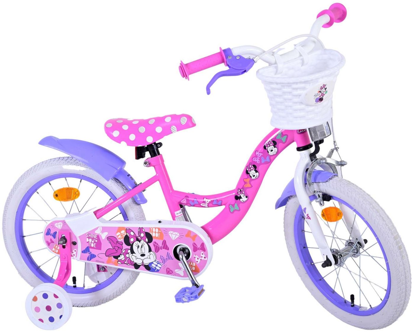 Disney Kinderfahrrad Minnie Cutest - Mädchen - Rücktrittbremse - bis 60 kg - 85% montiert, 12, 14 oder 16 Zoll, 3 - 6 Jahre, Luftbereifung Disney Kinderfahrrad Minnie Cutest - Mädchen - Rücktrittbremse - bis 60 kg - 85% montiert, 12, 14 oder 16 Zoll, 3 - 6 Jahre, Luftbereifung von Disney