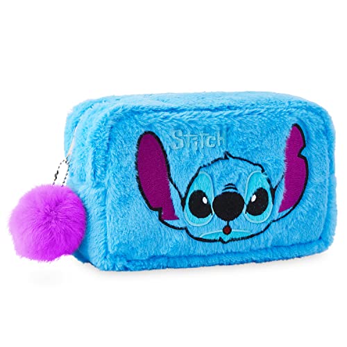 Disney Kulturbeutel Stitch Make-up-Tasche Reise Aufbewahrung Make-up Bag Vanity Geschenkidee für Mädchen Teenager Damen, Blauer Plüsch, one Size, Modern Disney Kulturbeutel Stitch Make-up-Tasche Reise Aufbewahrung Make-up Bag Vanity Geschenkidee für Mädchen Teenager Damen, Blauer Plüsch, one Size, Modern von Disney