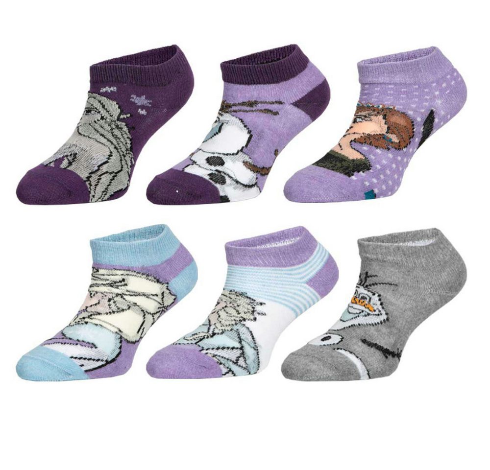 Disney Kurzsocken Disney Die Eiskönigin 6-er Pack Kinder Mädchen kurze Socken (6er-Pack) Gr. 23 bis 34 von Disney