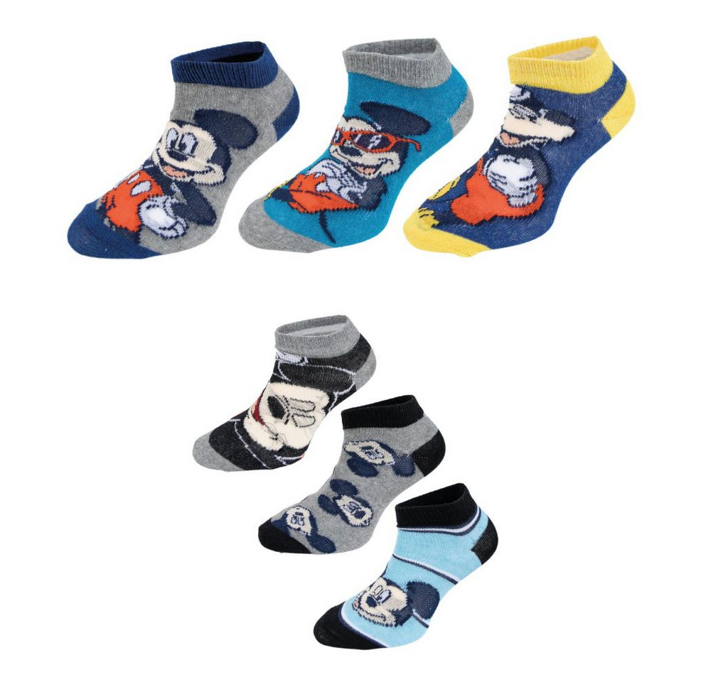 Disney Kurzsocken Disney Mickey Maus 6-er Pack Kinder Jungen kurze Socken (6er-Pack) Gr. 23 bis 34 von Disney