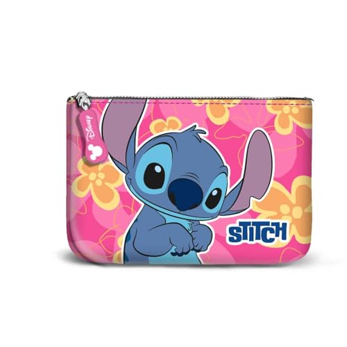 Disney Lilo and Stitch Cute-Small Square Coin Geldbörse, Pink, 13 x 10 cm, Rosa Lilo und Stich, Einheitsgröße, Kleine quadratische Münzgeldbörse von Disney