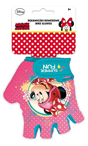 Disney Mädchen Minnie Mouse Fahrradhandschuhe, Mehrfarbig, S von Disney