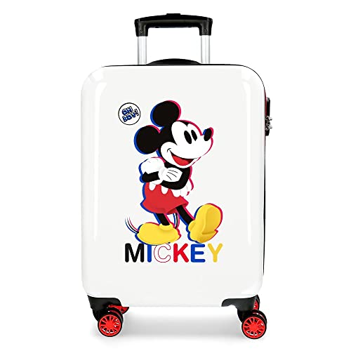 Disney Mickey 3D Kabinenkoffer Weiß 38x55x20 cm Starres ABS Seitliches Zahlenschloss 34L 2 kg 4 Doppelrollen Handgepäck Disney Mickey 3D Kabinenkoffer Weiß 38x55x20 cm Starres ABS Seitliches Zahlenschloss 34L 2 kg 4 Doppelrollen Handgepäck von Disney