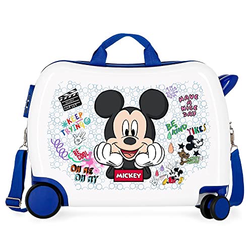 Disney Mickey Be Cool Blue Kinderkoffer 50 x 39 x 20 cm starres ABS seitliches Zahlenschloss 34 l 1,8 kg 4 Rollen Handgepäck von Disney