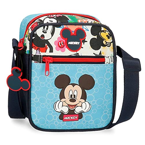 Disney Mickey Be Cool Umhängetasche Blau 14x18x5,5 cm Polyester von Disney