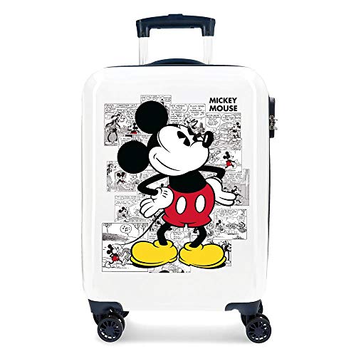 Disney Mickey Comic Kabinenkoffer Blau 38x55x20 cms Hartschalen ABS Kombinationsschloss 34L 2,6Kgs 4 Doppelräder Handgepäck, Weiß Disney Mickey Comic Kabinenkoffer Blau 38x55x20 cms Hartschalen ABS Kombinationsschloss 34L 2,6Kgs 4 Doppelräder Handgepäck, Weiß von Disney
