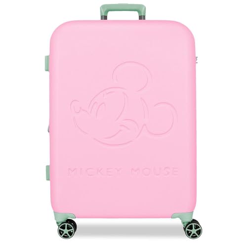 Disney Mickey Crazy Trip Koffer, mittelgroß, Rosa, 44,5 x 65 x 26 cm, starr, 3,86 kg, TSA-Verschluss, ABS, 3,86 kg, 75,21 l, ausziehbar, Rosa, Talla única, Mittelgroßer Koffer Disney Mickey Crazy Trip Koffer, mittelgroß, Rosa, 44,5 x 65 x 26 cm, starr, 3,86 kg, TSA-Verschluss, ABS, 3,86 kg, 75,21 l, ausziehbar, Rosa, Talla única, Mittelgroßer Koffer von Disney