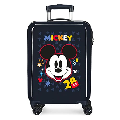 Disney Mickey Get Moving Kabinenkoffer, Blau, 38 x 55 x 20 cm, starre ABS-Kombinationsverschluss, 34 l, 2 kg, 4 Räder, Handgepäck, blau, kabinenkoffer Disney Mickey Get Moving Kabinenkoffer, Blau, 38 x 55 x 20 cm, starre ABS-Kombinationsverschluss, 34 l, 2 kg, 4 Räder, Handgepäck, blau, kabinenkoffer von Disney