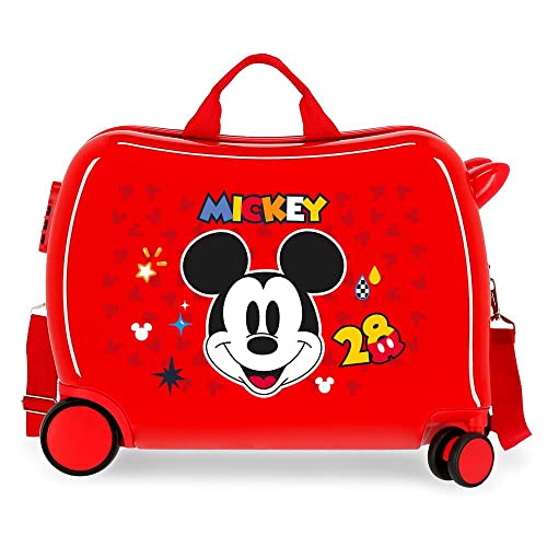 Disney Mickey Get Moving Koffer für Kinder, Rot, 50 x 39 x 20 cm, starre ABS-Kombinationsverschluss, 34 l, 1,8 kg, 4 Räder, Handgepäck, rot, kinderkoffer Disney Mickey Get Moving Koffer für Kinder, Rot, 50 x 39 x 20 cm, starre ABS-Kombinationsverschluss, 34 l, 1,8 kg, 4 Räder, Handgepäck, rot, kinderkoffer von Disney