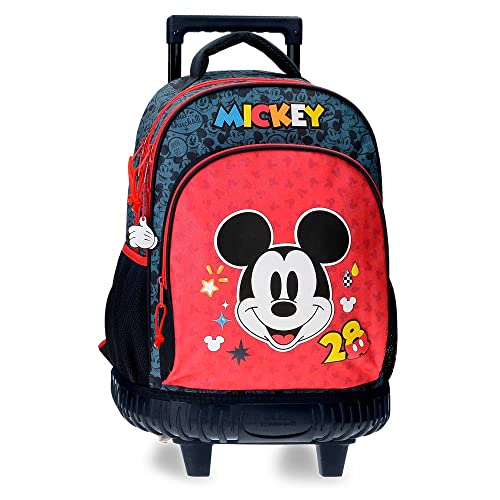 Disney Mickey Get Moving Rucksack Compact 2 Räder, mehrfarbig, 32 x 45 x 21 cm, Polyester, 28,9 l, bunt, Rucksack Compact 2 Rollen von Disney